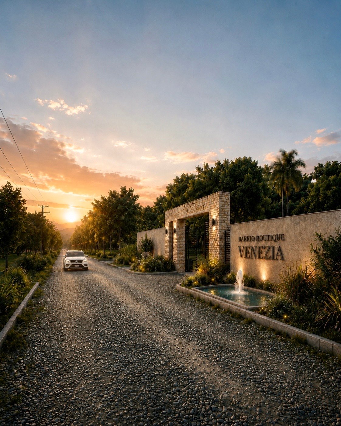 Entrada proyectada de Venezia · Barrio Boutique